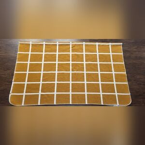 Docofil Mustard Yellow and White Window Pane Plaid Patterned Throw Blanket